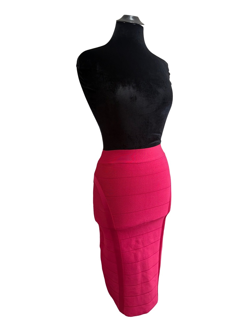 '00 Bebe Rose Red Bandage Pencil Skirt